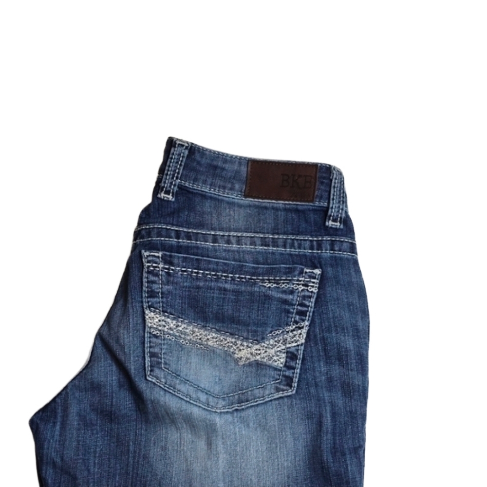 BKE Womens Distressed Jeans Size 26 Medium Wash Stretch Denim - Picture 3 of 7